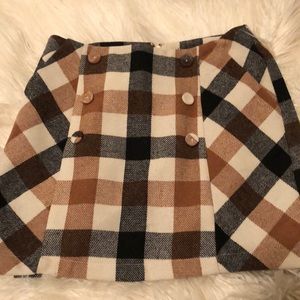Plaid mini skirt size S with pockets